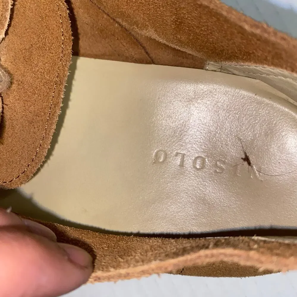 Nisolo Tobacco Brown Suede Lightweight Flex Derby Shoes Men's Size 11